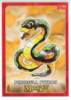 2022 Topps MetaZoo Wilderness LE #44 Peninsula Python (Bronze Beastie)