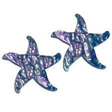 Starfish Glass Swimming Pool Step Marker Mosaic (3", Deep Blue) (2 Pack).