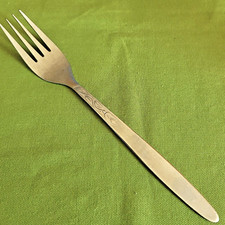Amefa Stainless Dinner Fork Tulip Time Pattern  7 3/8" Holland Satin Handle