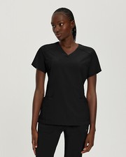 New White Cross Women's Fit V-Neck Scrub Top 785