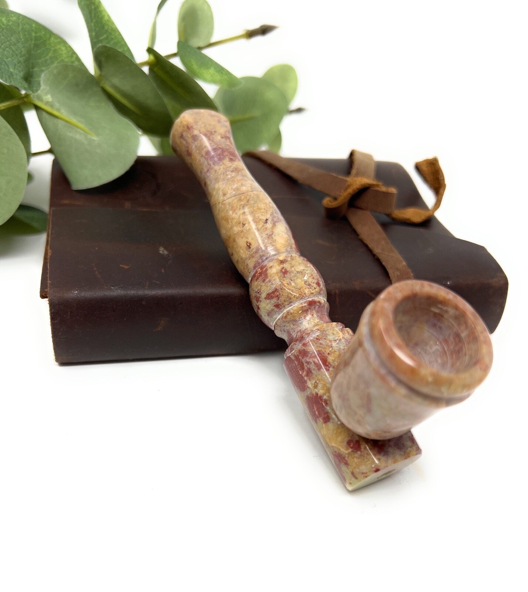 stone tobacco 5 inch Stone Smoking Pipe Natural Stone Marble crystal tobacco Pipe Cone  Bowl