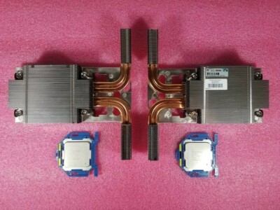 Lot of 2 Intel Xeon E5-2697 v4 SR2JV 2.30GHz CPU Processor with heatsinks