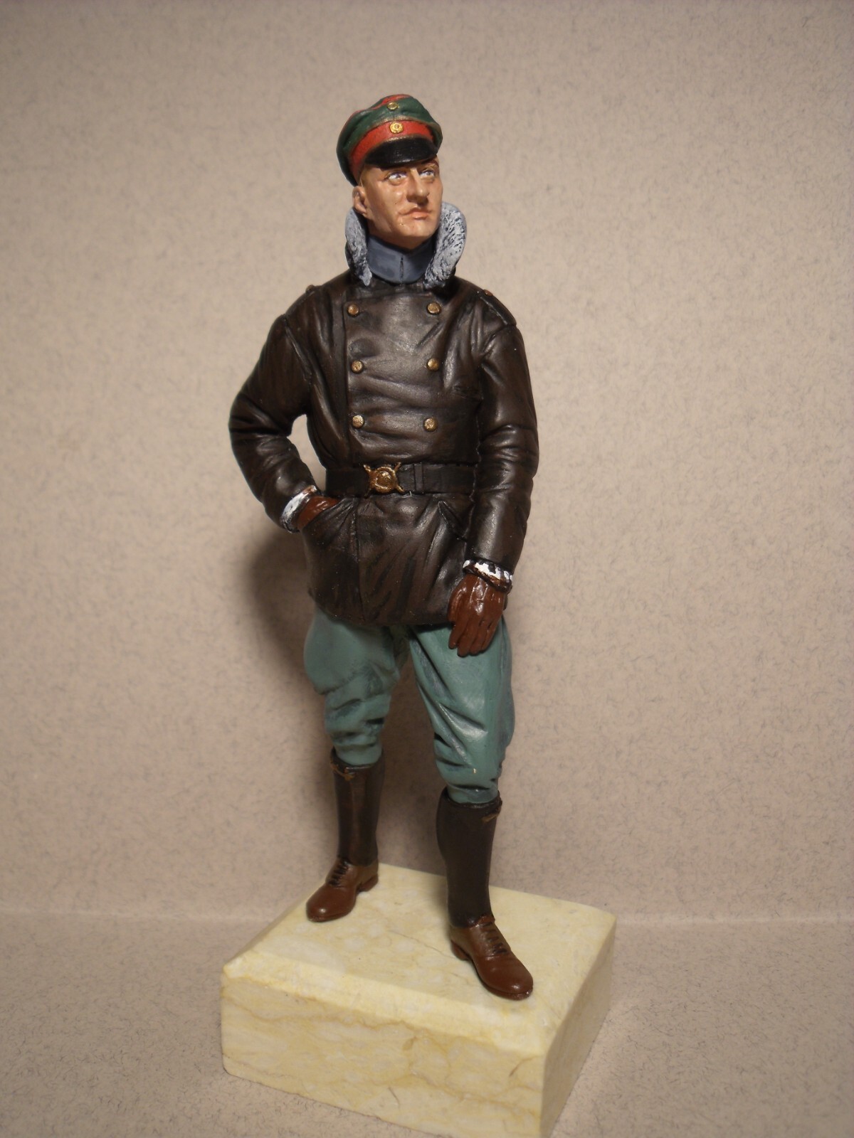 Figurine Richthofen 1/18 personnage militaire non peint pour corriger le manque de pilotes
