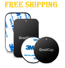 Metal Plate for Magnetic Phone Mount - 4 Packs Universal Ultra Thin Black Metal