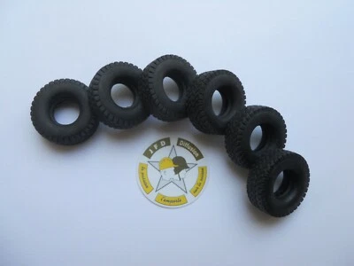 CEF REPLEX 1/43 LOT (6) PNEUS VINYLE DIAMETRE 28 mm COMPTATIBLES VAB TRM 10000