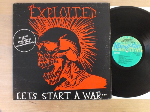 The Exploited Let's Start A War Konexion BELGIUM 1984 LP GAT Vinyl vg+ - 第 1/3 張圖片