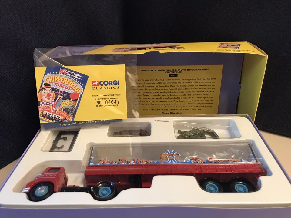 Corgi Chipperfields Circus; Nr. 14201; Foden S 21; Wasserbecken mit Tieren; OVP - Bild 2 von 4