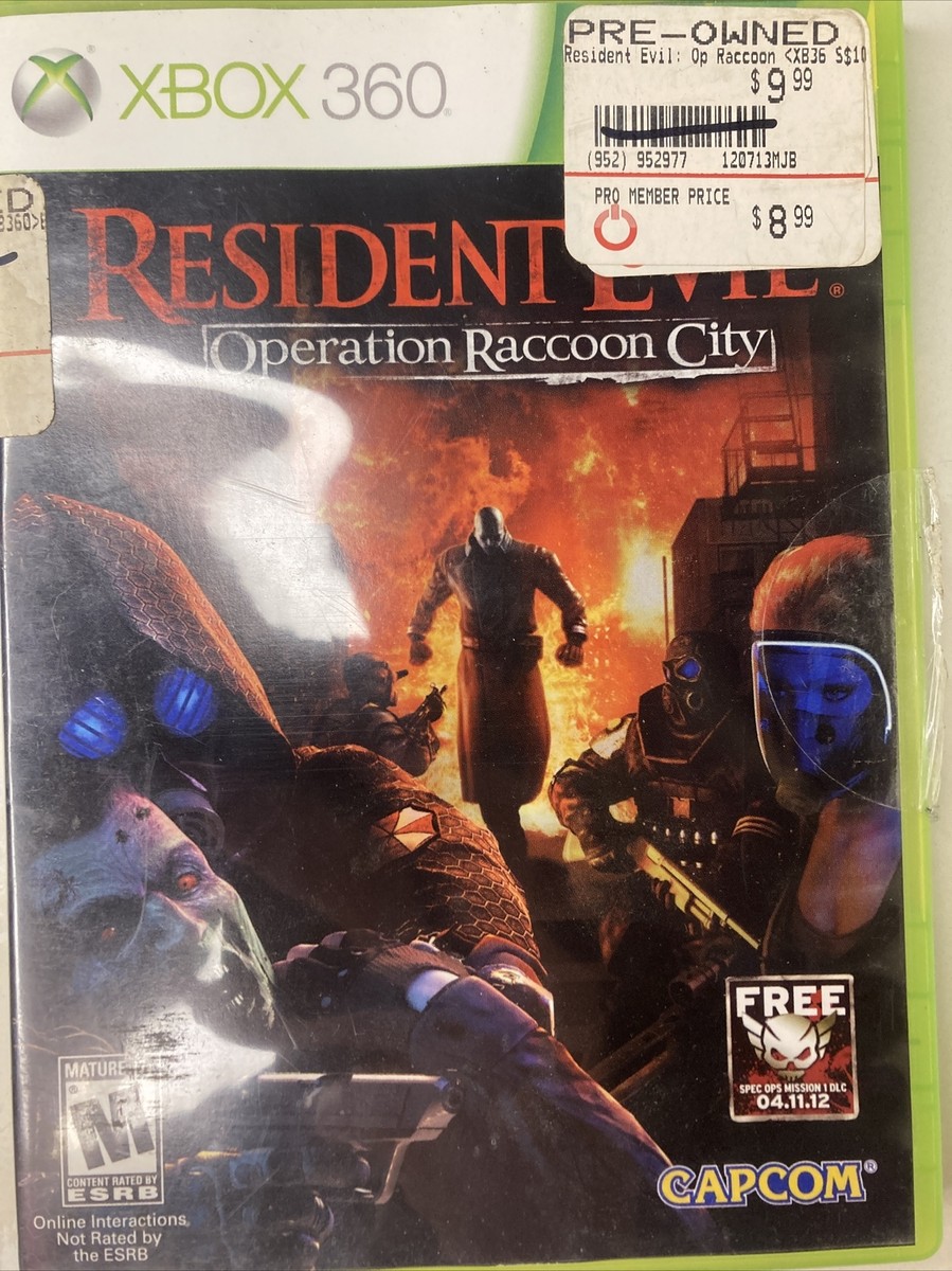 Resident Evil Jeu Xbox CAPCOM Resident Evil:Operation Raccoon