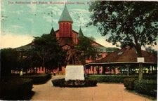 Postcard Vintage, The Auditorium and Stokes Monument, Ocean Grove, New Jersey