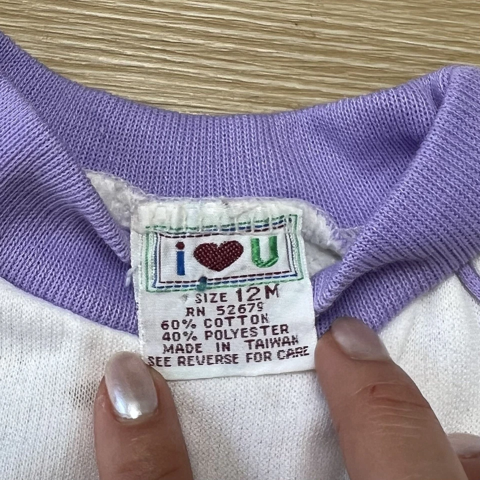 Vintage Starlette Rabbit Movie Sweatshirt Pullover 12M Baby Shirt Tee Film Star - Image 3 of 4