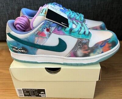 Futura Nike SB Dunk Low White Geode Teal HF6061-400 US 6 Futura Nike SB Dunk Low White Geode Teal HF6061-400 US 6