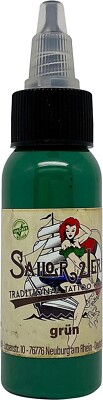 REACH-konforme Sailor Jerry Tattoofarbe grün 30 ml Tätowierfarbe Made in DE! Ink