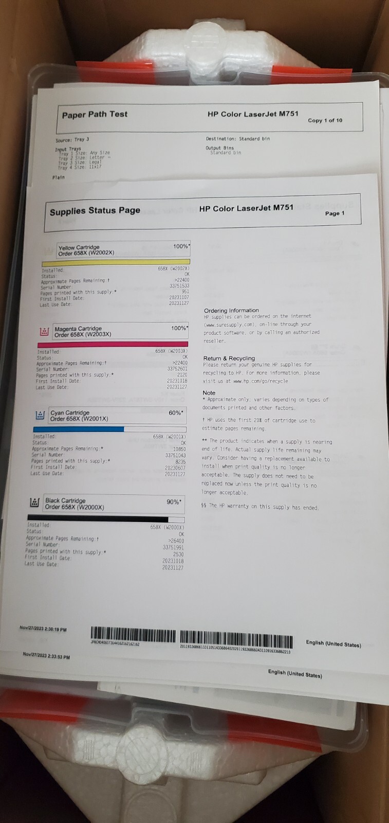 HP LaserJet 3WT89A Image Transfer Belt Kit HP M751 See Description eBay