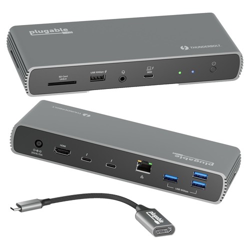 plugable USB-C 4K Docking Station Plug and Display, ultc-4k, No