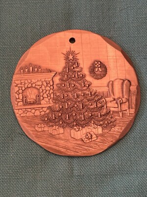 Wendell August Forge 1998 Bronze Medal Ornament Pendent Tree Fireplace Chair 
