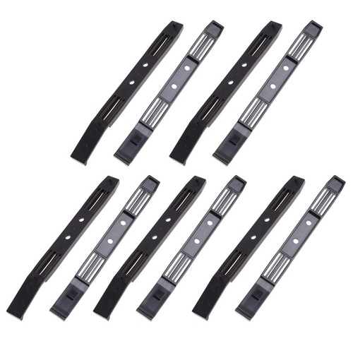 5 Pack Chassis Hard Drive Rails, Black Chassis Hard Drive Mounting Plastic Rails