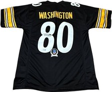 DARNELL WASHINGTON SIGNED PITTSBURGH STEELERS JERSEY BECKETT BAS COA W211386