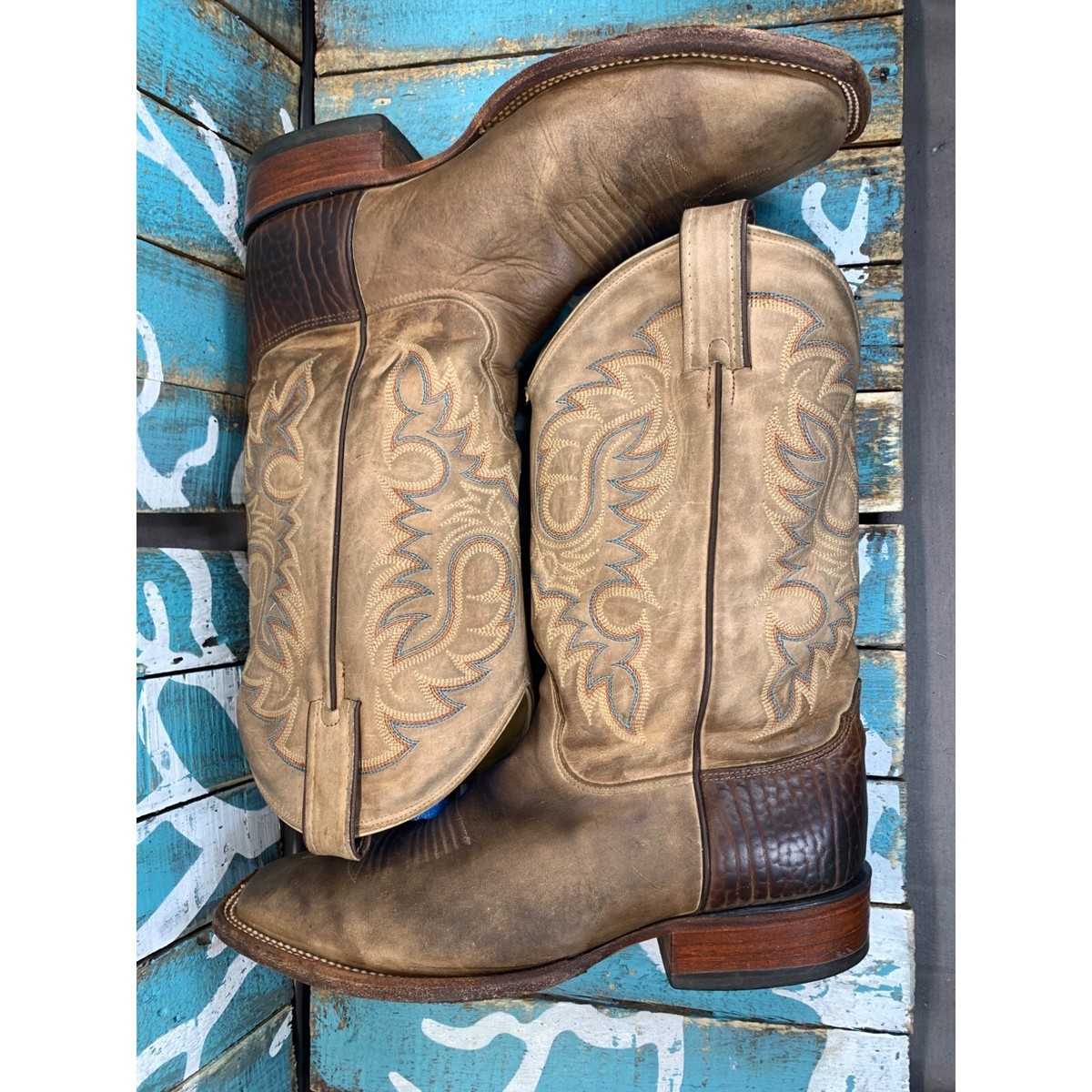 NOCONA ウエスタンブーツ メキシコ製 US7 Men's Nocona Boot, Black Brasalis Calf, Square Toe - Chick Elms