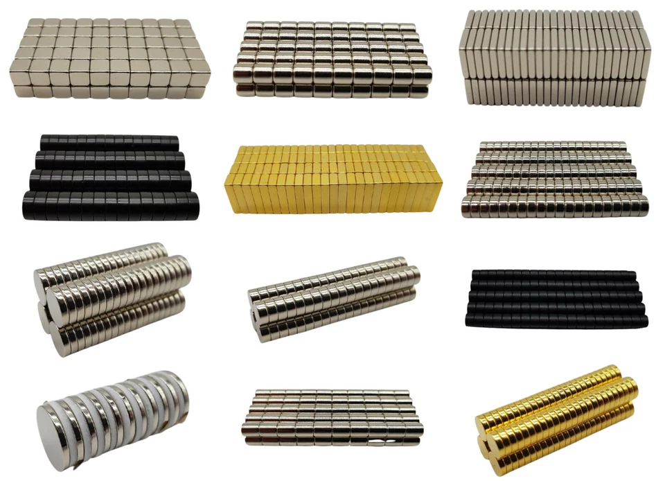 Starke Neodym Magnete Große Auswahl Kugel Scheibe Würfel Quader N52 N50 N45 N42