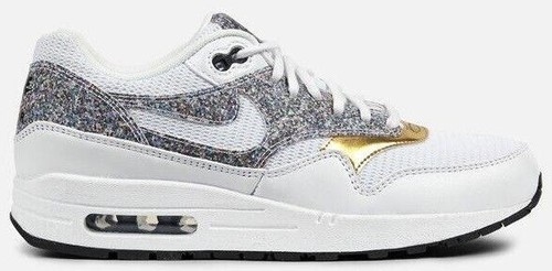 Nike Air Max 1 SE Running Shoes White Gold (881101-100) Women's