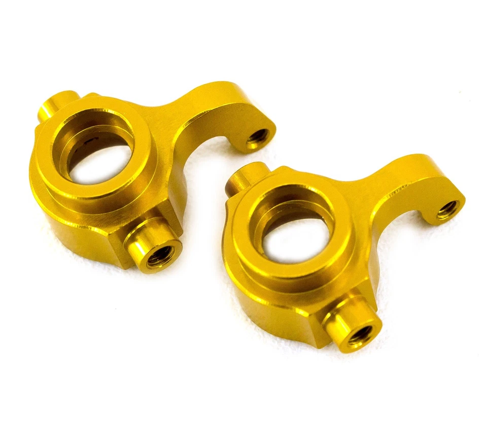 HSP M603 Gold Aluminum Steering Knuckle Hub Carrier for Redcat Volcano18 - Image 2 of 2