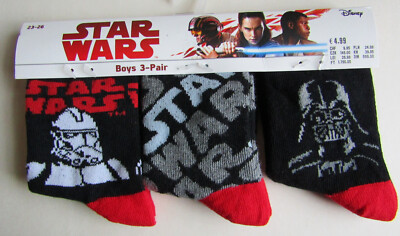 3 Paar Jungensocken DISNEY STAR WARS  GR.23-26 NEU