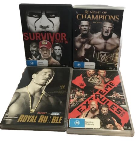 WWF WWE Dvd Bulk Lot Survivor 14 Night Of Champions 14 Royal Rumble 04 Extreme15 - Picture 1 of 9