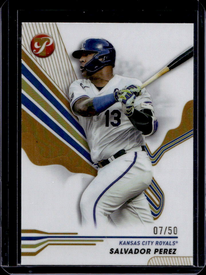 2024 Topps Pristine Salvador Perez Gold Refractor #7/50 #169 Royals