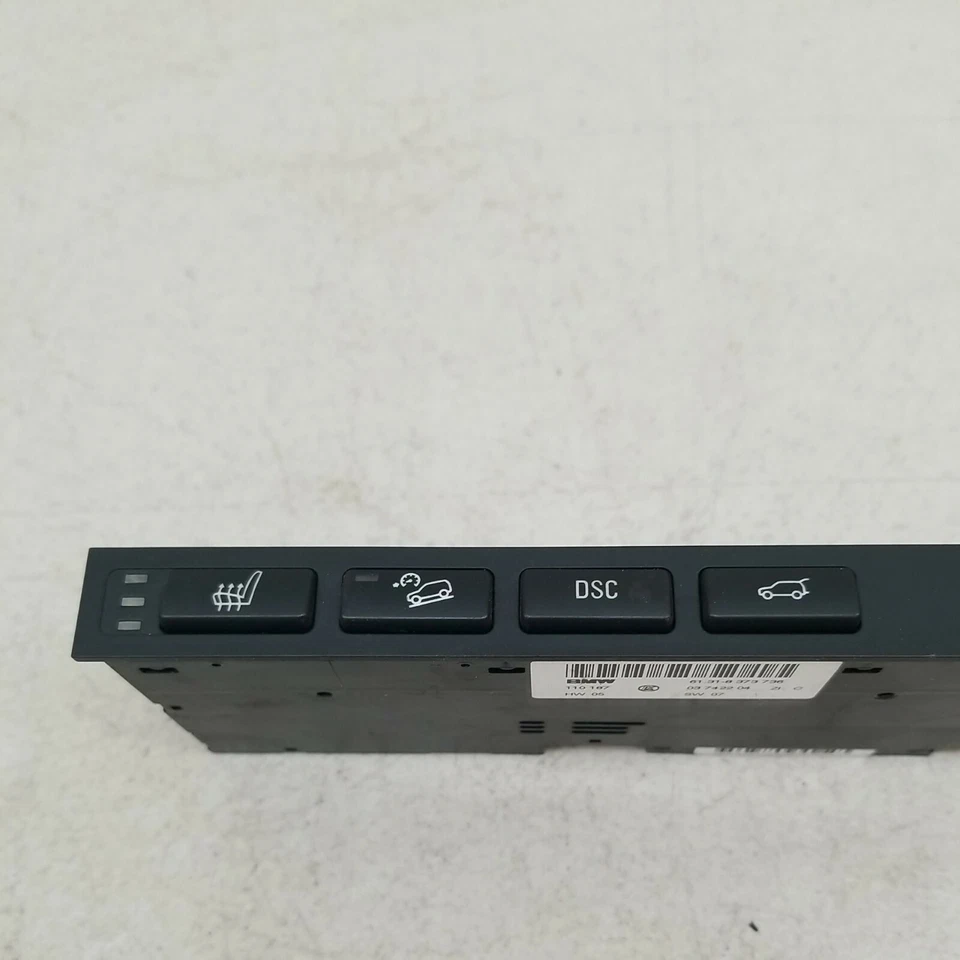 BMW X5 2002 tablero central DSC asiento térmico puerta levadiza interruptores OEM 03742204 Foto 3 de 4