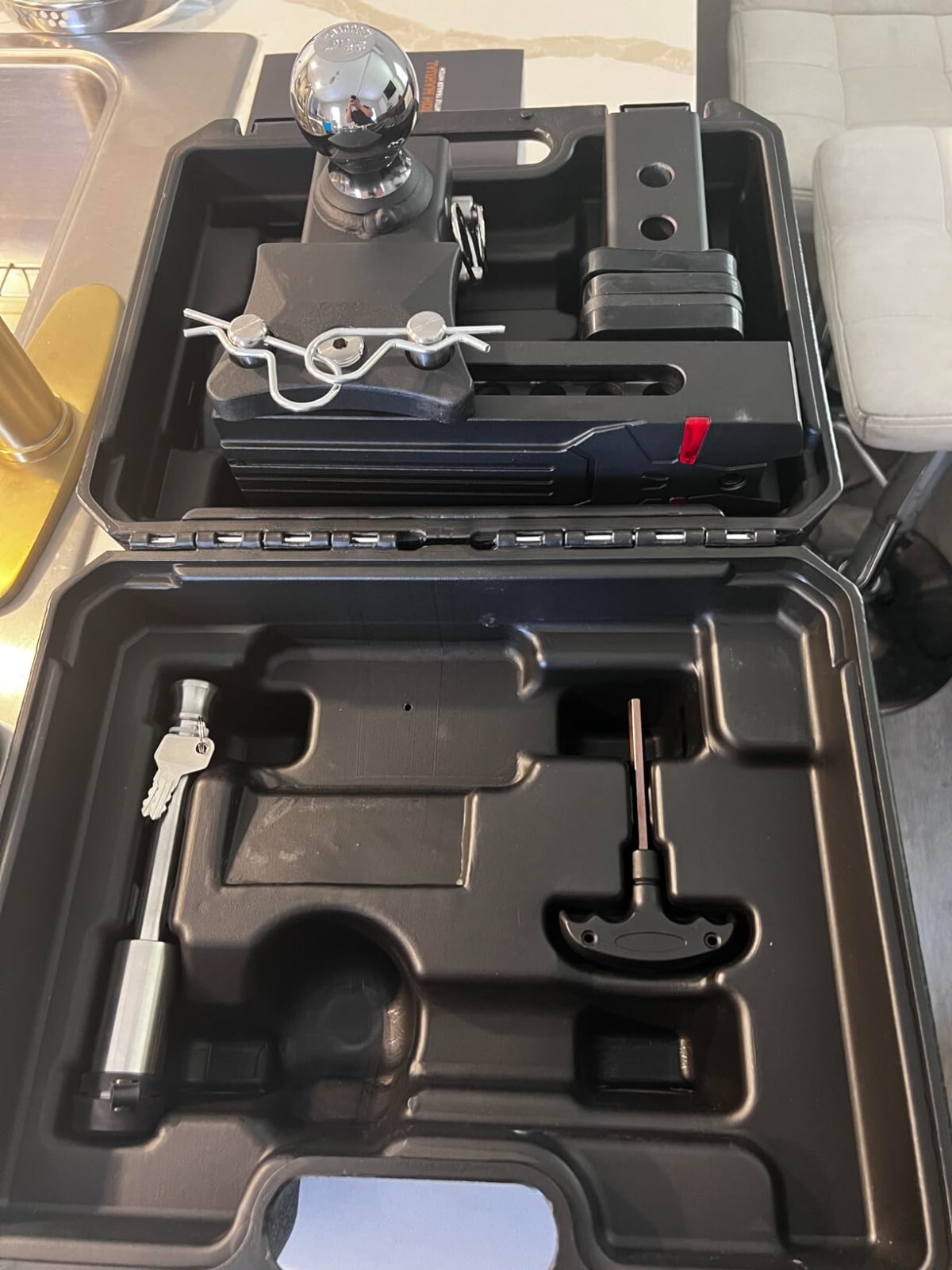 Airbird Adjustable Trailer Hitch with 2 & 2-5/16 Ball for 2.5 Receiver 5in Drop