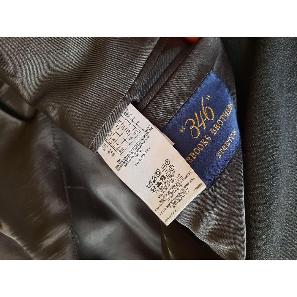 Brooks Brothers 346 Men 48R Stretch Padded Shoulder Single Breasted Wool Blazer thumbnail 8