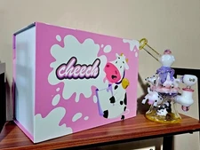 CHEECH Glass 11" Cows Got Milk Recycler BONG Glass Water Pipe Hookah Rig