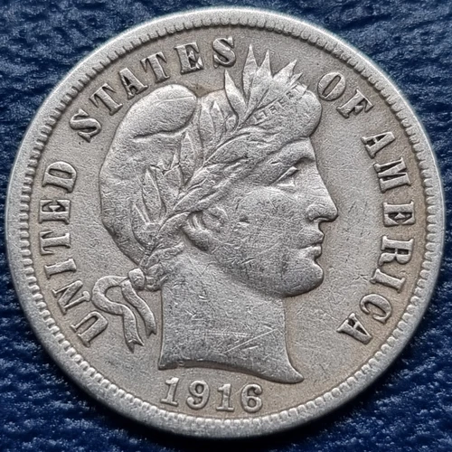1916 Barber Dime 10c Better Grade VF - XF #72348