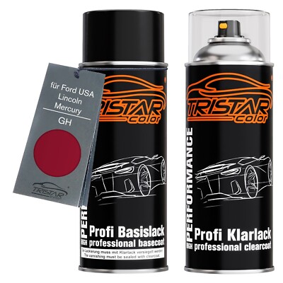 Autolack Spraydosen Set für Ford USA Lincoln GH Electric Current Red Metallic