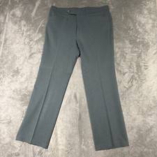 Vintage Levi's Action Slacks Sta-Prest Disco Pants Green Polyester Size 36x32