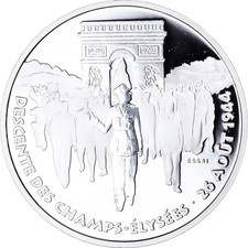 Münze, Frankreich, Libération de Paris, 100 Francs, 1994, ESSAI, STGL, Silber