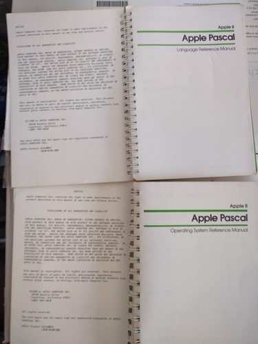 Apple vintage manual (lot of 8) pascal apple II basic Prog Ref Tuto dos 3.2 etc - Picture 7 of 13