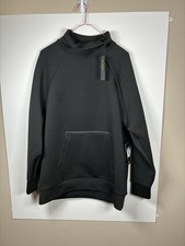 Nike Womens M NWT Black Dri-FIT Funnel Neck Pullover Loose Fit Training Fleece