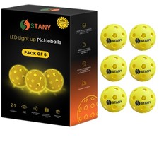 Pickleball Balls –Ultra Visible for Nighttime Play, Glow in The Dark, 40 Hole...