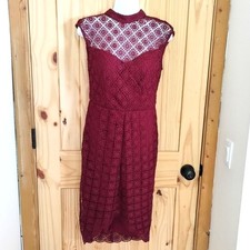 vintage Bisou Bisou lace column midi dress size 2