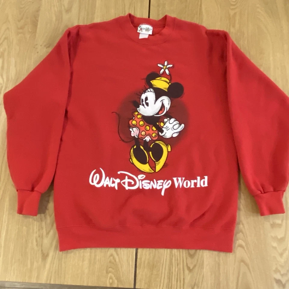Vintage Walt Disney World Sweatshirt Sweater Mickey Minnie Mouse Size Large* - Image 3 of 4