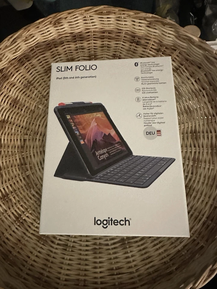 ⭐Logitech SLIM FOLIO Case mit QWERTY Tastatur  für iPad 5./6. Generation⭐