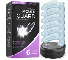 HONEYBULL Mouth Guard for Grinding Teeth [6 Pack] 1 Size for Heavy Grinding