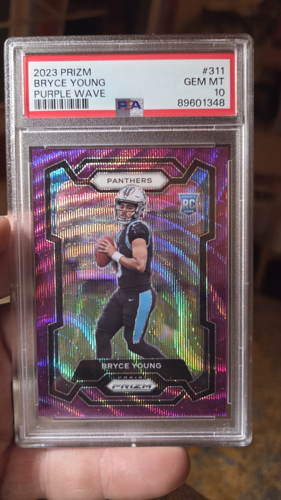 2023 Prizm Bryce Young #7/99 Prizm Purple Wave PSA 10 Rookie Rc #311 Panthers