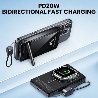 Mag.Safe Powerbank für i.Phone 17 16 15 14 13 Induktives Magnetisch Battery Akku