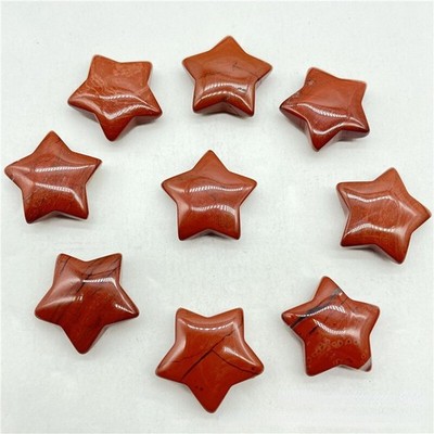 50pcs Natural Red   Stone Healing   Shaped Gemstone Reiki for Home Decor *gb