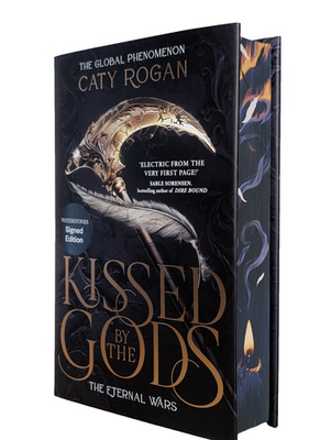 SIGNED Kissed by the Gods Caty Rogan 1st/1st Edition Sprayed Edge HC Collectible