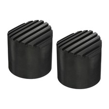 2Pcs 52mm ID Rubber Telescopic Ladder Non-Slip Feet Mat Pad Cover Cushion Black