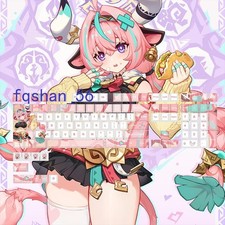 Genshin Impact Varesa Keycap PBT Translucent Cherry MX 118 Keys For Keyboards