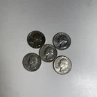 washington silver quarters lot of 5